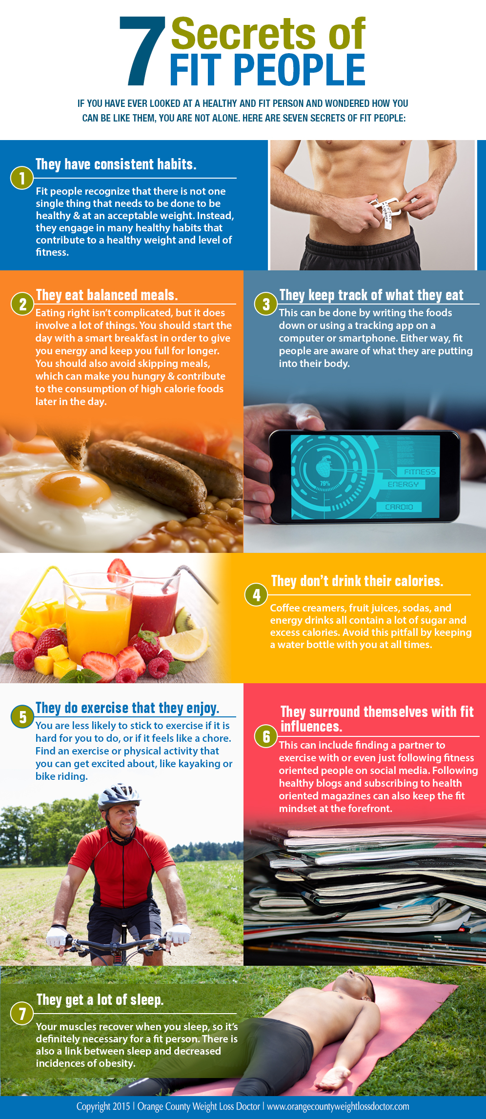 7 Secrets of Fit People by Orange County Weight Loss - Infographics